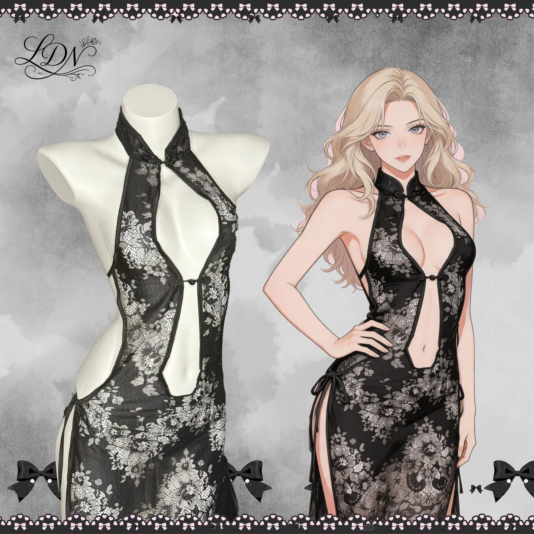 Lace cheongsam set