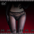 Luminous Bowknot Black Stockings